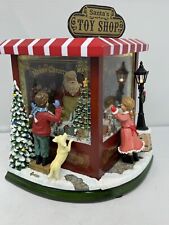 Music Box World Kingdom Musical Animated Light Up Christmas Santa's Toy Shop picture