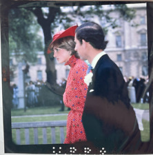 UK1-1490 Lady Diana Spencer& HRH Prince Charles Rare pic 2x2 color transparency picture