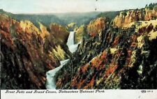 Great Falls and Grand Canon, Yellowstone National Park - Vintage Postcard picture