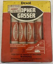 Dexol Gopher Gasser Cardboard Full Box 6ct Vintage New Old Stock Moles Squirrels picture