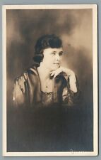 Woman Lady Portrait Pre 1907 Undivided Back RPPC Postcard Unposted picture