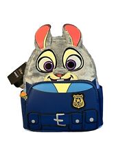 New Loungefly Disney Zootopia Officer Judy Hopps Mini Backpack Purse Bag picture