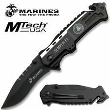 8.25 Officially Licensed US MARINES Spring Assisted Tactical Pocket Knife 1002DP picture