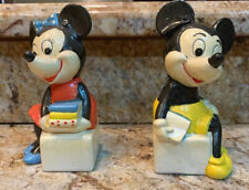  Rare Vintage Schmid Walt Disney Productions Mickey and Minnie Mouse Bookends  picture