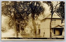 RPPC IA Glidden, Carroll County, A Residence Street, Posted 1908 Olson Photo picture