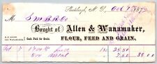 Sloatsburgh, NY Allen & Wanamaker Co. 1872 Billhead For: Sterling Railroad picture