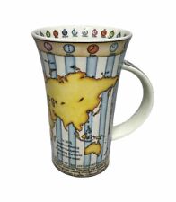 Dunoon World Time Zones Jackie Reynolds Stoneware Tall Latte Mug 5 7/8” picture