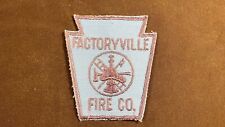 Factoryville Pennsylvania Fire Department Patch Firefighter Vintage PA picture