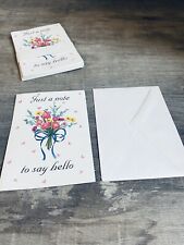 5 Vintage Floral Blank Cards with Envelopes Ephemera  picture