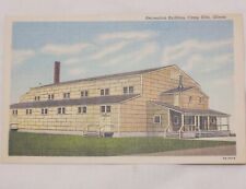 Postcard  Camp Ellis, Illinois Linen Postcard, Recreation Building picture