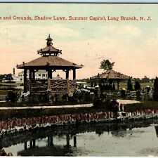 1916 Long Branch, N.J. Italian Lake Shadow Lawn Postcard Summer Capitol Rare A23 picture