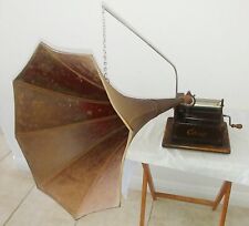 EDISON MAROON GEM PHONOGRAPH MODEL D ALL ORIGINAL WITH MODEL K REPRODUCER & HORN picture