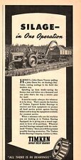VINTAGE 1946 TIMKEN BEARINGS JOHN DEERE TRACTOR FARMING PRINT AD picture