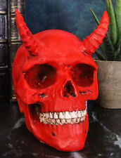 Small Red Horned Demon Skull Hell Spawn Skeleton Inferno Imp Macabre Figurine picture