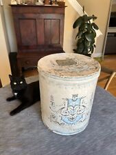 Early American Decorative Band Box with two Labels picture