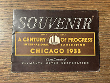 1933 CHICAGO World's Fair, Century of Progress PLYMOUTH Motor Corp Souvenir RARE picture