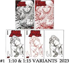 SAVAGE RED SONJA #1 (2023)-SET OF 5 VARIANT COVERS- ADAMS CHO PANOSIAN- DYNAMITE picture