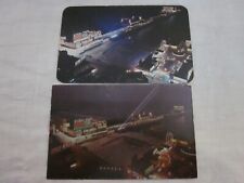 Lot of 2 Atlantic City NJ Steel Pier Aerial Moonlight night views postcards picture