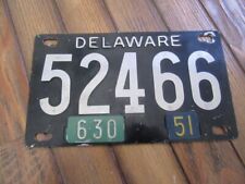 1951 Delaware license plate picture