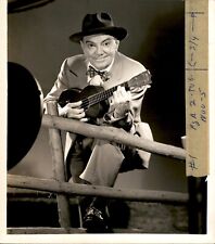 BR57 Rare Original Photo CLIFF EDWARDS Actor Playing Guitar Musical Performance picture