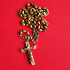 Vintage Lourdes Rosary w/ Glass Holy Water Vial picture