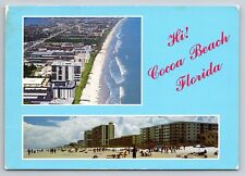 Hi Cocoa Beach Florida Vintage Posted 1988 Orlando Postcard Multiview picture