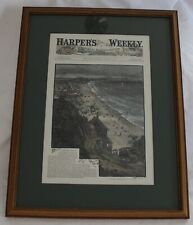 Reproduction of Harpers Weekly Of Nantasket Beach Hand Colored & Signed Hull Ma picture