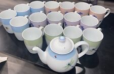 Tiffany and Co Summer- Tea Set 2005- Japan Dragonfly, Bee. 16 Cups 1 Tea Pot picture