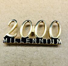 Y2K 2000 Millennium Lapel Hat Pin Vintage Gold Tone B picture