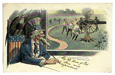Uncle Sam Postcard Fourth of July Patriotic Free by the Grace of God Lounsbury picture