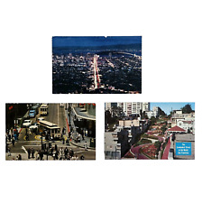 San Francisco Vintage Postcards Lombard Street Midcentury Cable Car City Skyline picture