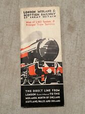 1931 London Midland & Scottish Railway of Great Britain LMS Map and Time Table picture