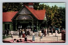 Manitou CO-Colorado, Soda Springs And Pavilion, Antique, Vintage Postcard picture