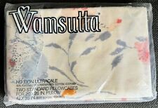 Wamsutta Ultracale 2 Standard Pillowcases Floral No Iron NEW Vintage picture