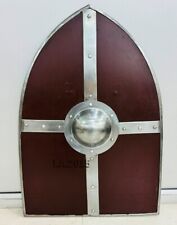 Medieval Large Viking Norman Templar Shield with Steel Cross Varnished Wooden picture