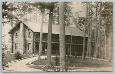 Park Rapids Minnesota~Itasca State Park~Douglas Log Lodge~Circle Drive~1920 RPPC picture