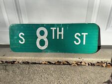 Retired Reflective Aluminum Street Sign S 8th Street  24 X 8 inches South Eighth picture