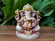 Brown colour gold paint hindu god ganesha statue gift figurine ganesh ganapathi picture