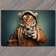 POSTCARD Tiger Photographer - A Whimsical Creation 🎩🖼️ picture