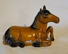 Vintage Ceramic Laying Chestnut Mare Foal Maker Unkown picture