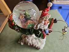 Vintage unusual snow globe , Santa, Rooftop,works picture
