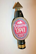 Vintage Pyramid DPA Black Oval Shield Wood Beer Pull Tap Handle w/ Brass Pyramid picture
