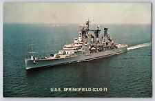 Postcard US Navy Ship - USS Springfield - CLG-7 picture