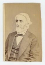 Antique CDV Circa 1870s Handsome Older Man With Chin Beard in Suit Boston, MA picture