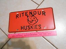 Vintage Ritenour Huskies St Louis MO High School license plate picture