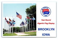 Postcard Year-Round Gigantic Flag Display, Brooklyn Iowa IA 1996 B19 # 1 picture