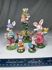 Vintage 1994 Kmart Seasonal Easter Jubilee 5pc Bunny Family Set Complete In Box picture
