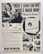 1937 Bendix Home Laundry Washing Machine Print Ad Poster Man Cave Art Deco 30's picture
