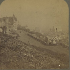 1901 QUEBEC CANADA-THE OLD TOWN FROM THE CITADEL MAIN STREET STEREOVIEW 23-15 picture