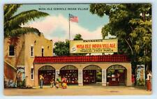 MIAMI, FL Florida  MUSA ISLE TRADING POST c1940s Roadside Linen  Postcard picture